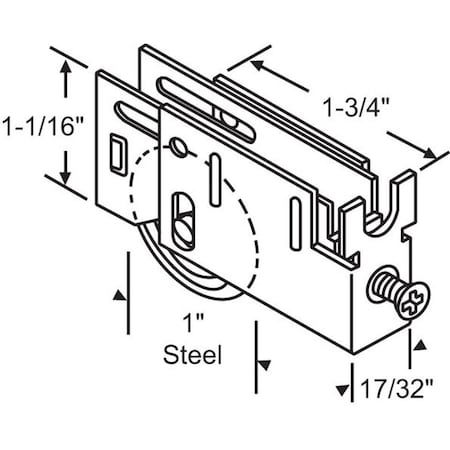 Strybuc Patio Door Roller Assembly 900-10138
